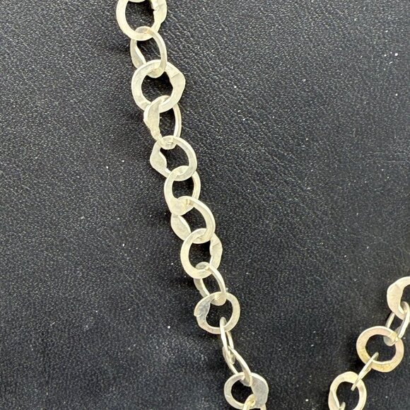 Filigree Hand of Fatima Pendant Chain Necklace Silver Tone Religious - Picture 3 of 7